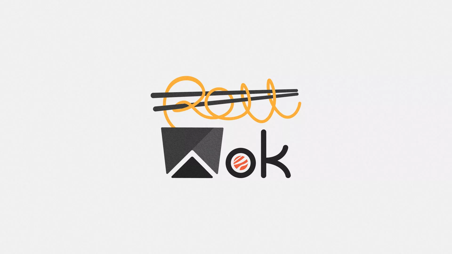 Разработка логотипа в Белоусово для суши-бара «Roll Wok Club» Разработка логотипа в Белоусово для суши-бара «Roll Wok Club»